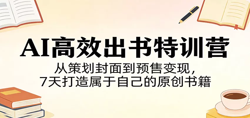 AI高效出书特训营：从策划封面到预售变现，7天打造属于自己的原创书籍 - 付费阅读