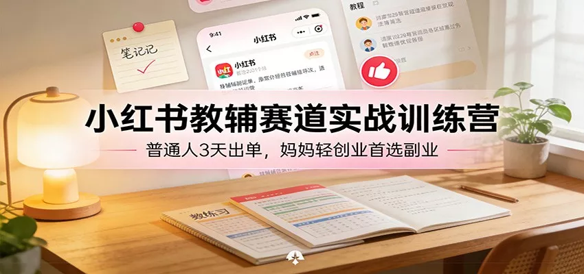 小红书教辅赛道实战训练营：普通人3天出单，妈妈轻创业首选副业 - 付费阅读