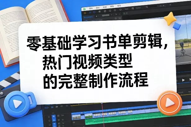 零基础学习书单剪辑，热门视频类型的完整制作流程(更新2026) - 付费阅读