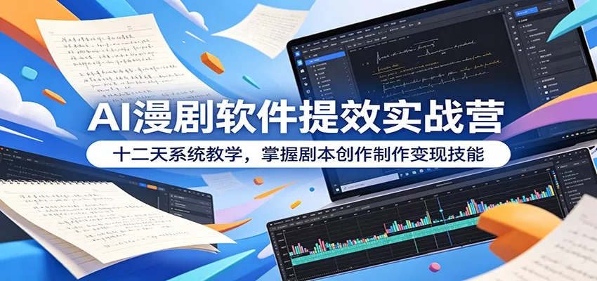 AI漫剧软件提效实战营：十二天系统教学，掌握剧本创作制作变现技能 - 付费阅读