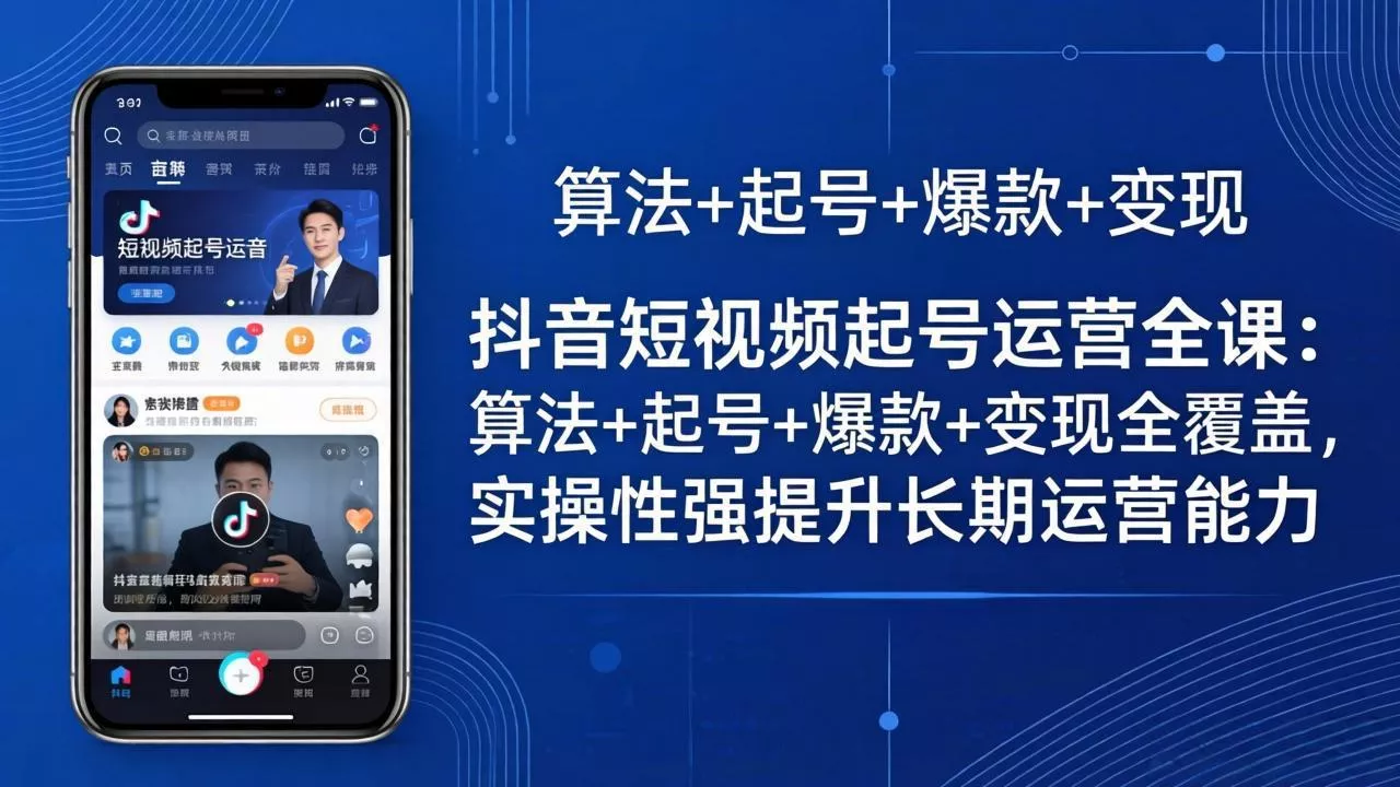 抖音短视频起号运营全课：算法+起号+爆款+变现全覆盖，实操性强提升长期运营能力 - 付费阅读