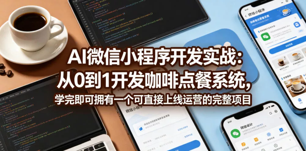AI微信小程序开发实战：从0到1开发咖啡点餐系统，学完即可拥有一个可直接上线运营的完整项目 - 付费阅读