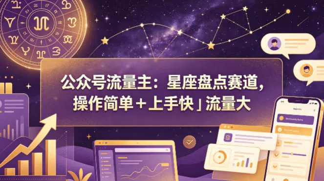 公众号流量主：星座盘点赛道，操作简单＋上手快＋流量大 - 付费阅读