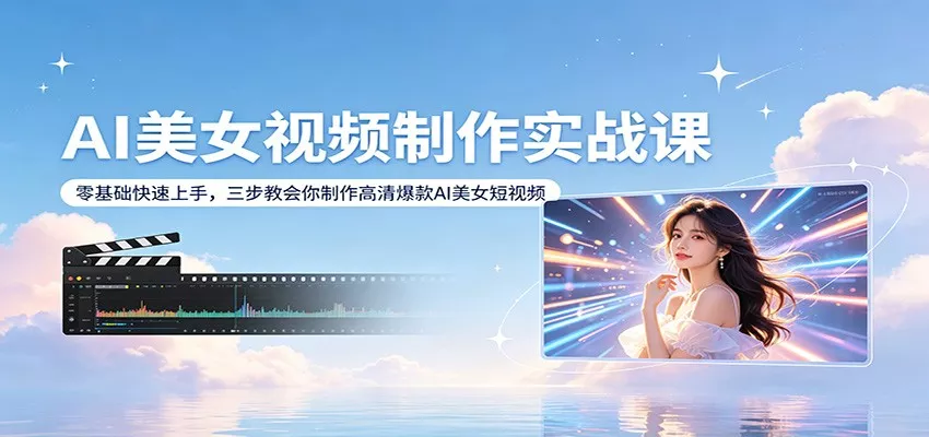 AI美女视频制作实战课：零基础快速上手，三步教会你制作高清爆款AI美女短视频 - 付费阅读