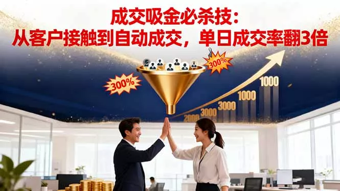 吸金成交营销必杀技：从客户接触到自动成交，单日成交率翻3倍 - 付费阅读