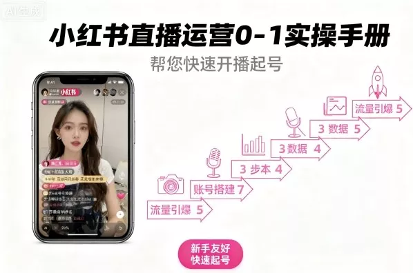 小红书直播运营0-1实操手册，帮您快速开播起号 - 付费阅读