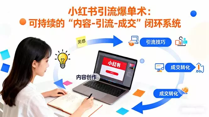 小红书引流爆单术：构建一套低成本 可持续的“内容-引流-成交”闭环系统 - 付费阅读