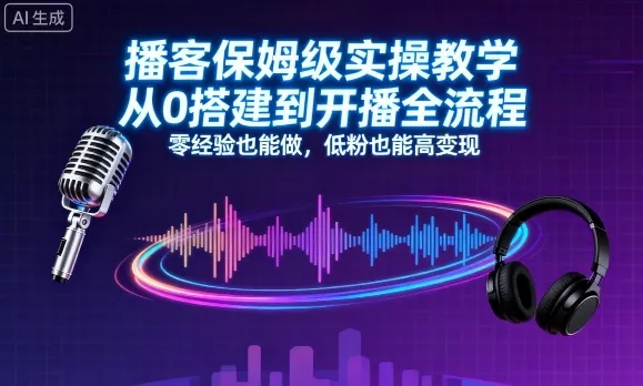 播客保姆级实操教学，从0搭建到开播全流程，零经验也能做，低粉也能高变现 - 付费阅读