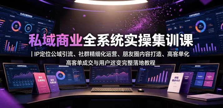 私域商业全系统实操课｜IP定位公域引流、社群精细化运营、朋友圈内容打造、高客单成交与用户裂变完整落地教程 - 付费阅读
