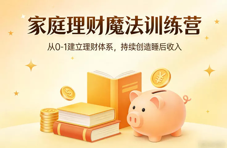 家庭理财魔法训练营，从0-1建立理财体系，持续创造睡后收入 - 付费阅读