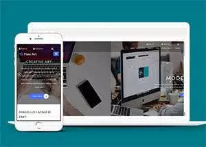 响应式艺术创作类公司网站模板 - 付费阅读