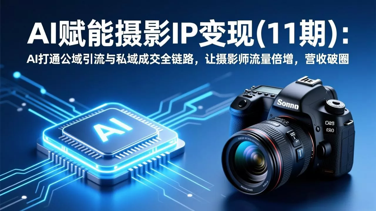 AI赋能摄影IP变现(11期 - 付费阅读