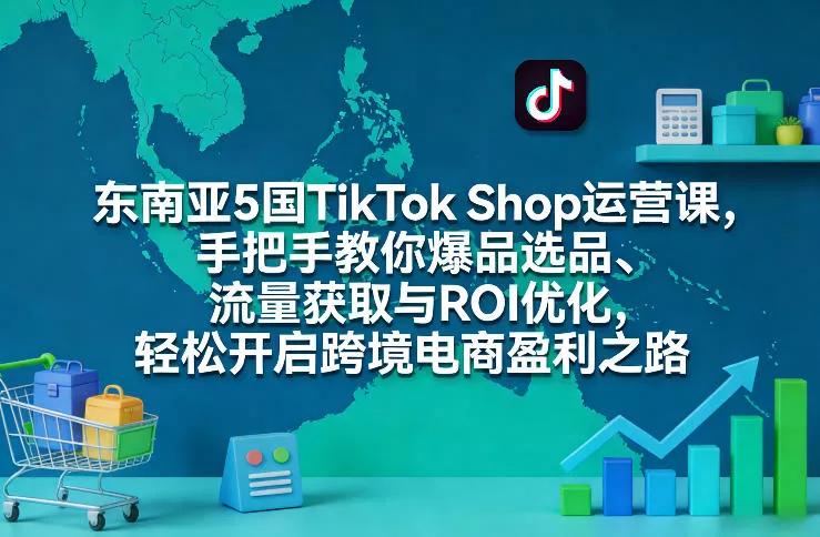 东南亚5国TikTok Shop运营课，手把手教你爆品选品、流量获取与ROI优化，轻松开启跨境电商盈利之路 - 付费阅读