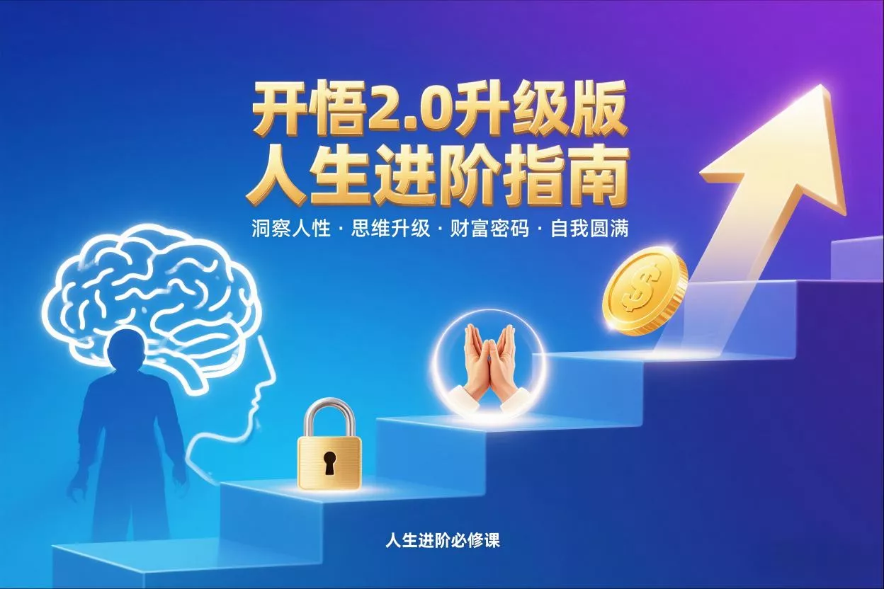 开悟2.0升级版人生进阶指南，洞察人性-思维升级-财富密码-自我圆满 - 付费阅读