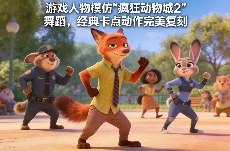 游戏人物模仿“疯狂动物城2”舞蹈，经典卡点动作完美复刻 - 付费阅读
