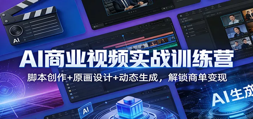 AI商业视频实战训练营：脚本创作+原画设计+动态生成，解锁商单变现 - 付费阅读
