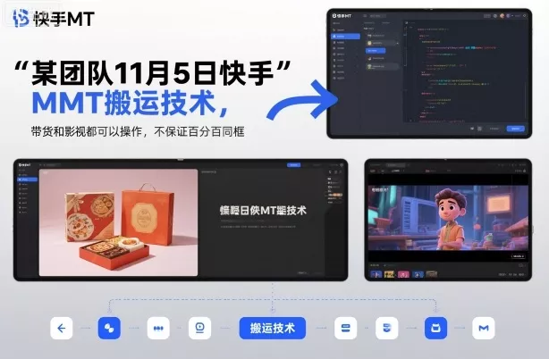 某团队11月5日快手MT搬运技术，带货和影视都可以操作，不保证百分百同框，自测 - 付费阅读
