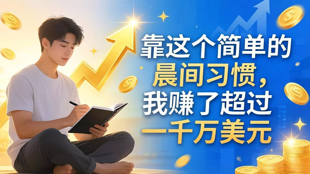 付费文章：靠这个简单的晨间习惯，我赚了超过一千万美元 - 付费阅读