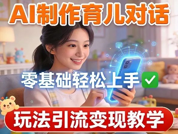 AI制作育儿对话，零基础轻松上手，玩法引流变现教学 - 付费阅读