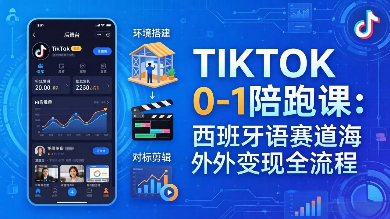 TIKTOK 0-1 陪跑课：从环境搭建到刷对标剪辑，西班牙语赛道海外变现全流程 - 付费阅读