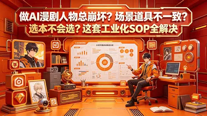 做AI漫剧人物总崩坏？场景道具不一致？选本不会选？这套工业化SOP全解决 (更新 - 付费阅读