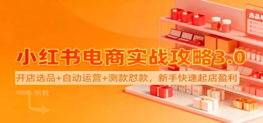 小红书电商实战攻略3.0：开店选品+自动运营+测款怼款，新手快速起店盈利 - 付费阅读