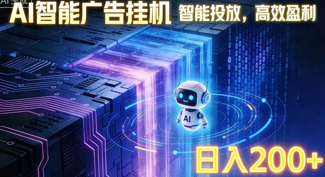 ai智能广告挂机项目，合规挂载广告即可赚取收益，单日收益可达400～500+ - 付费阅读