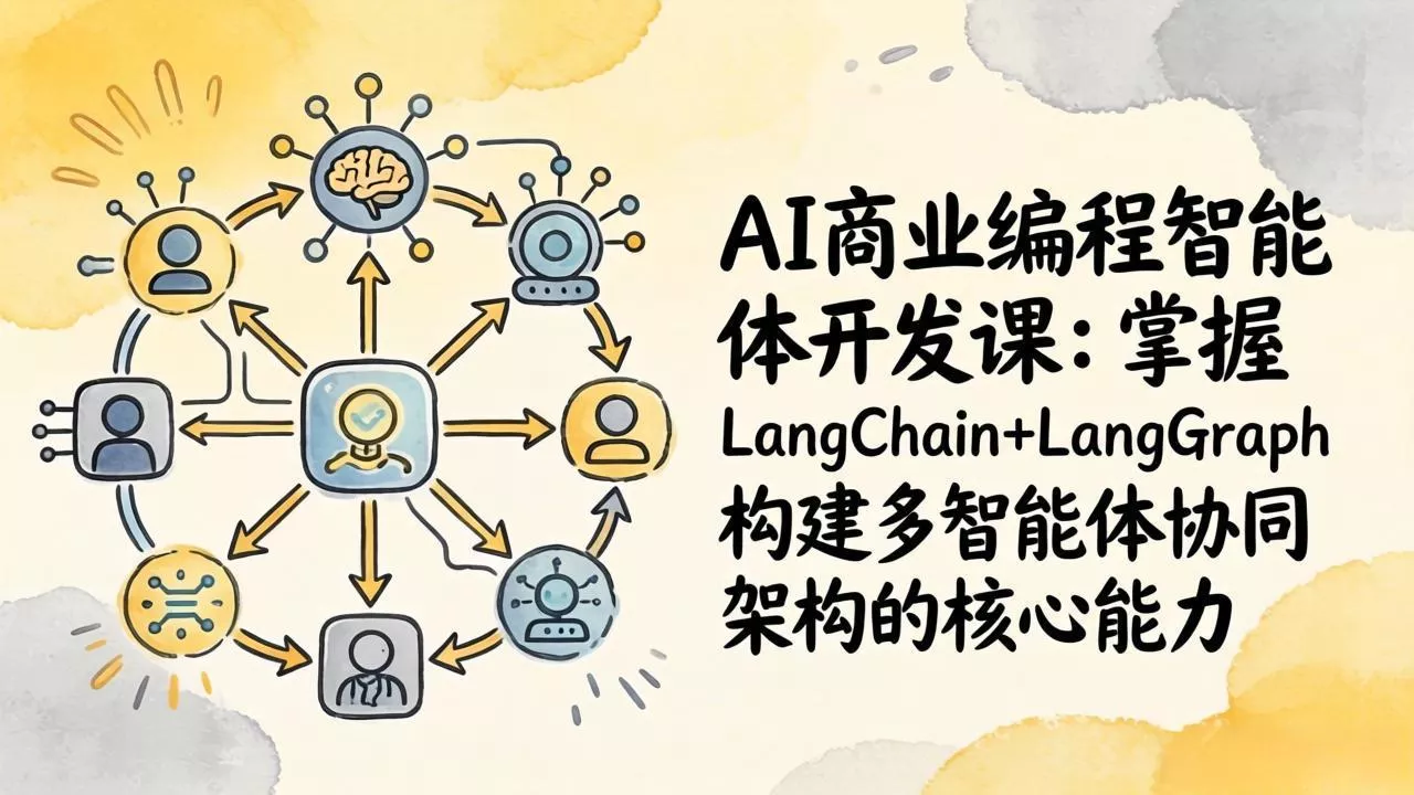 AI商业编程智能体开发课：掌握LangChain+LangGraph构建多智能体协同架构的核心能力 - 付费阅读