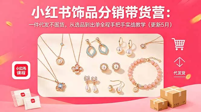 小红书饰品分销带货营：一件代发不囤货，从选品到出单全程手把手实战教学(更新5月 - 付费阅读