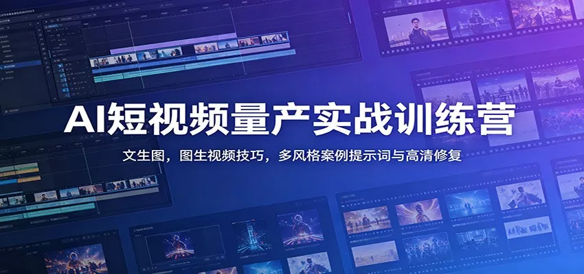 AI短视频量产实战训练营：文生图，图生视频技巧，多风格案例提示词与高清修复 - 付费阅读