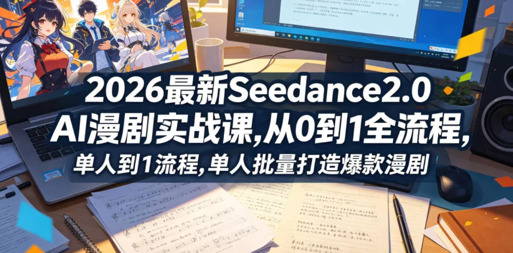 2026最新Seedance2.0 AI漫剧实战课,，从0到1全流程，单人批量打造爆款漫剧 - 付费阅读