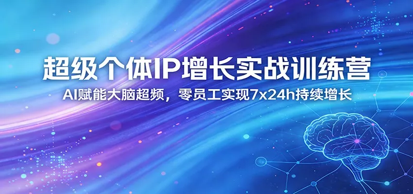 超级个体IP增长实战训练营：AI赋能大脑超频，零员工实现7x24h持续增长(更新) - 付费阅读