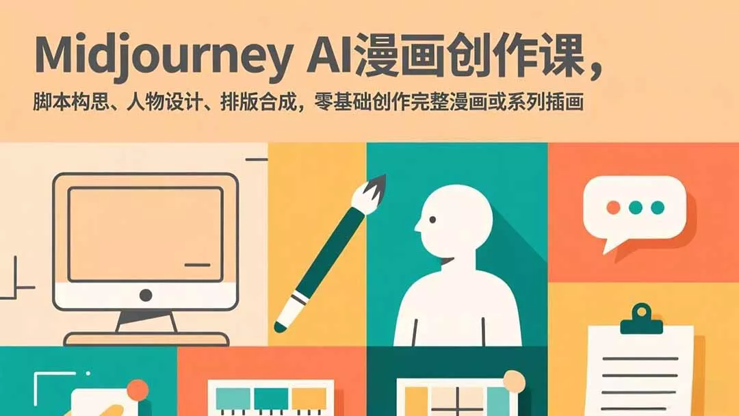 Midjourney AI漫画创作课，脚本构思、人物设计、排版合成，零基础创作完整漫画或系列插画 - 付费阅读