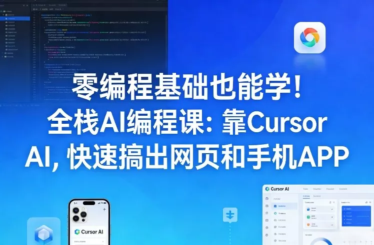 零编程基础也能学！全栈AI编程课：靠Cursor AI，快速搞出网页和手机APP - 付费阅读