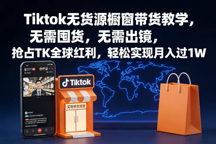 Tiktok无货源橱窗带货教学，无需囤货，无需出镜，抢占TK全球红利，轻松实现月入过1W - 付费阅读