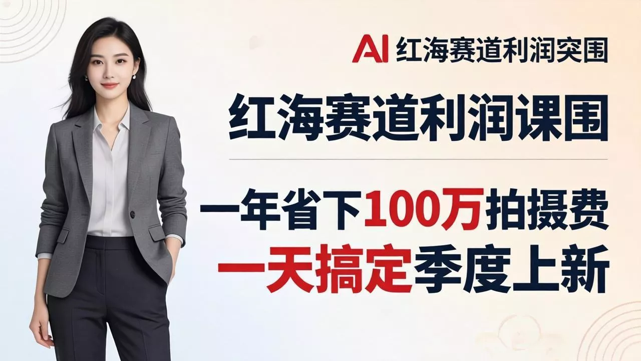 服装老板AI模特图课：一年省下100万拍摄费，一天搞定季度上新，红海赛道利润突围 - 付费阅读