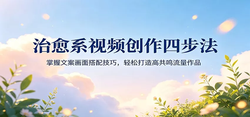治愈系视频创作四步法：掌握文案画面搭配技巧，轻松打造高共鸣流量作品 - 付费阅读