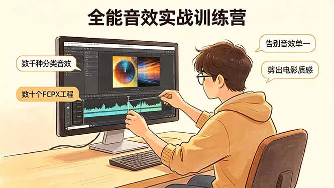 全能音效实战训练营：数千种分类音效+数十个FCPX工程，告别音效单一，剪出电影质感 - 付费阅读
