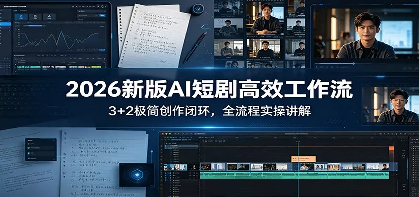 2026新版AI短剧高效工作流：3+2极简创作闭环，全流程实操讲解 - 付费阅读