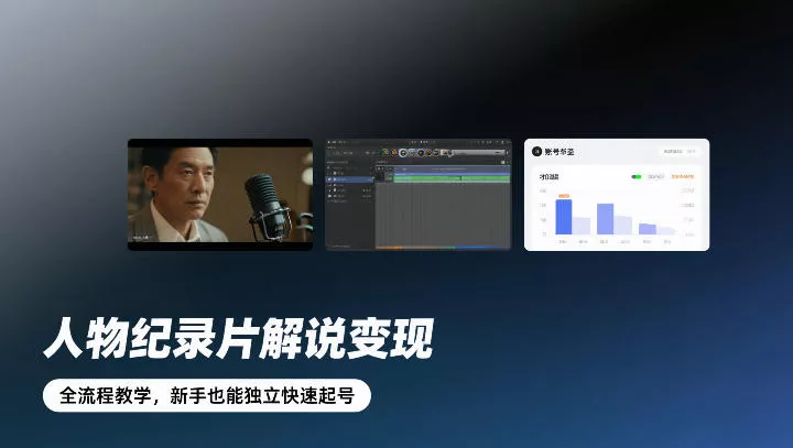 人物纪录片解说变现，全流程教学，新手也能独立快速起号 - 付费阅读