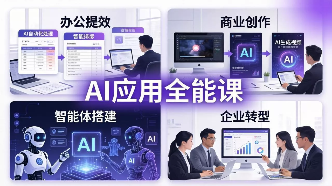 AIGC 应用全能课：办公提效、商业创作、智能体搭建、企业转型，一站式学会AI应用 - 付费阅读