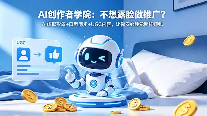 AI创作者学院：不想露脸做推广？AI虚拟形象+口型同步+UGC内容，让你安心睡觉照样赚钱 - 付费阅读