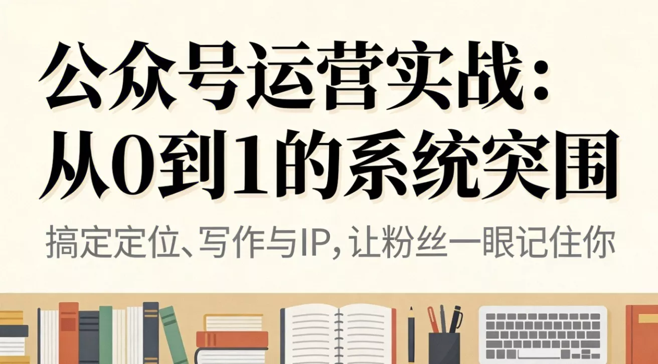 公众号运营实战：从0到1的系统突围 - 付费阅读