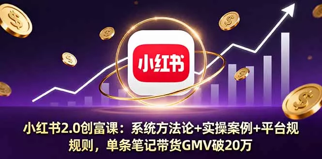 小红书2.0创富课：系统方法论+实操案例+平台规则，单条笔记带货GMV破20万 - 付费阅读