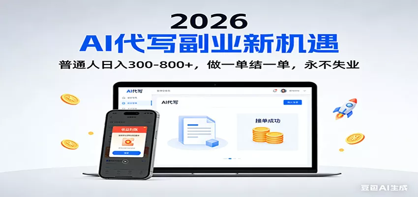 2026 副业首选！AI 代写日入 300-800，普通人0门槛，做一单结一单！ - 付费阅读