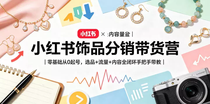 小红书饰品分销带货营｜零基础从0起号，选品+流量+内容全闭环手把手带教(更新0527) - 付费阅读