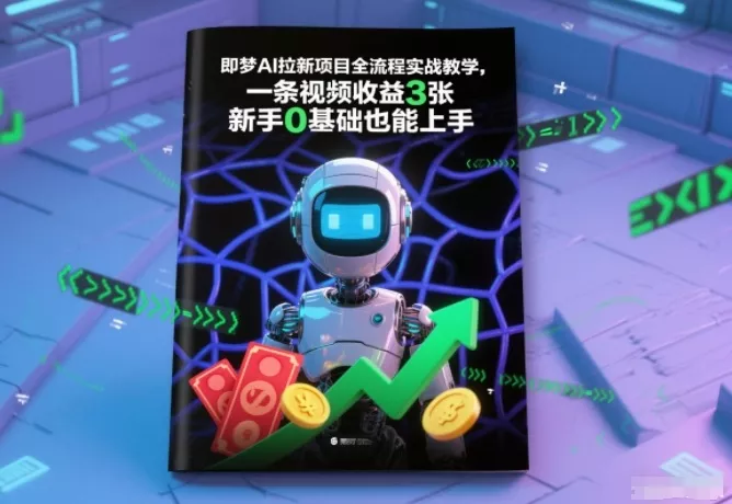 即梦AI拉新项目全流程实战教学，一条视频收益3张，新手0基础也能上手 - 付费阅读