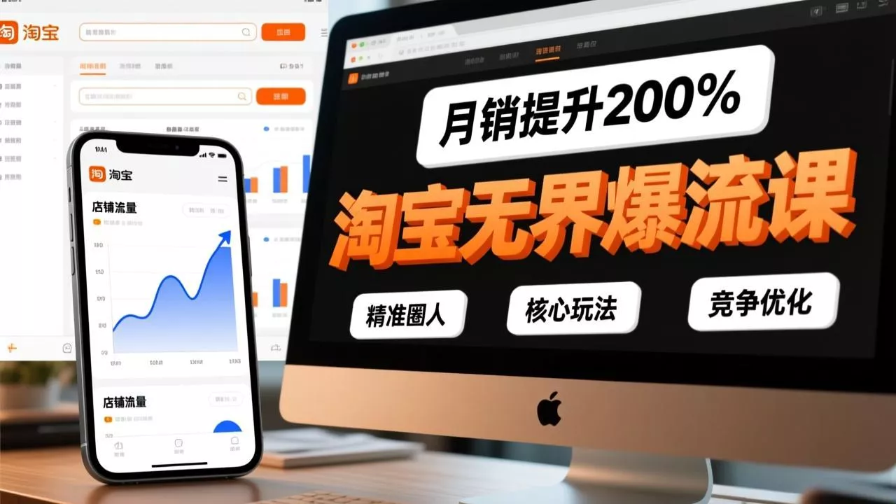 淘宝无界爆流课，精准圈人、核心玩法、竞争优化，快速引爆店铺流量，月销提升200% - 付费阅读