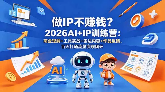 做IP不赚钱？2026AI+IP训练营：商业理解+工具实战+表达内容+作品反馈，百天打通流量变现闭环 - 付费阅读