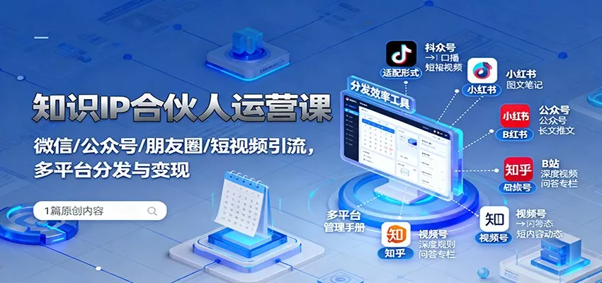 知识IP合伙人运营课：微信/公众号/朋友圈/短视频引流，多平台分发与变现 - 付费阅读